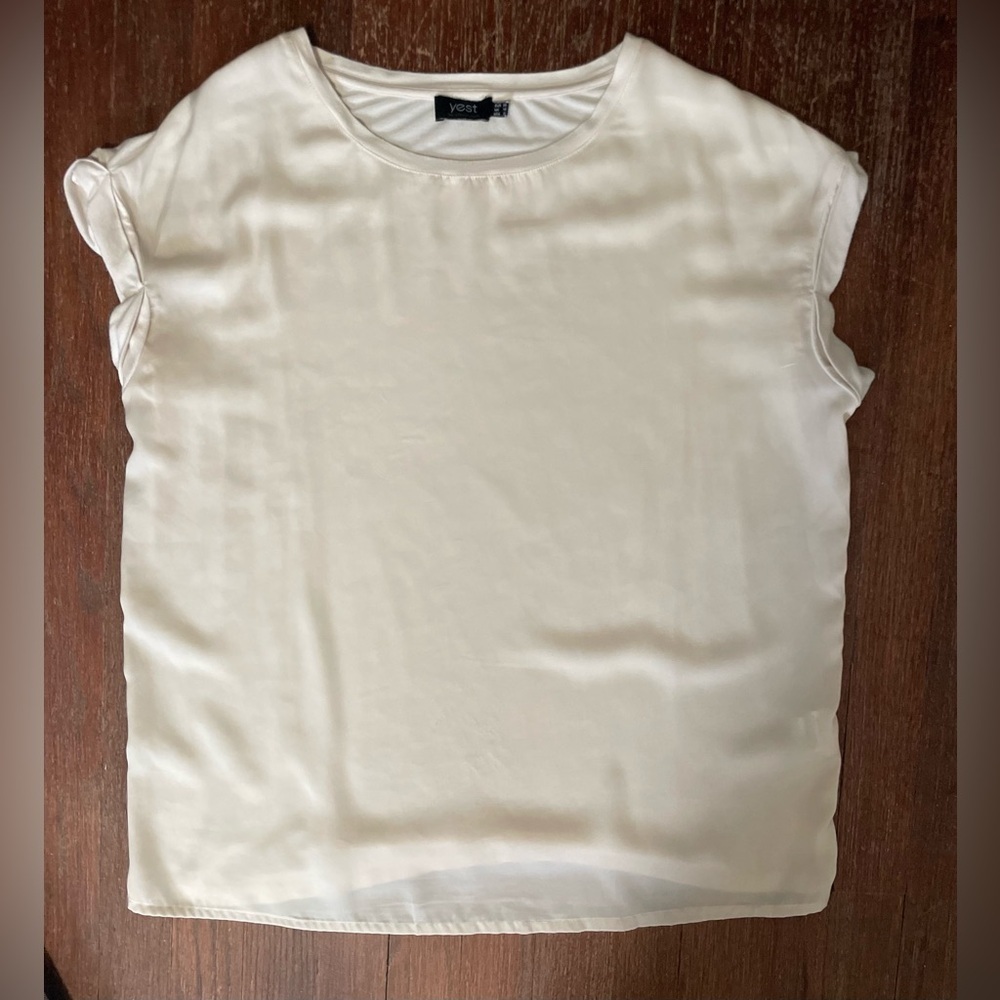 Yest Mixed Media Top - Cream - 6